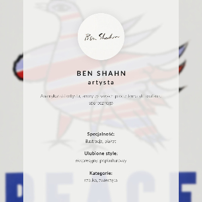 Affiche décorative McCarthy Peace (1968) avec un oiseau par Ben Shahn