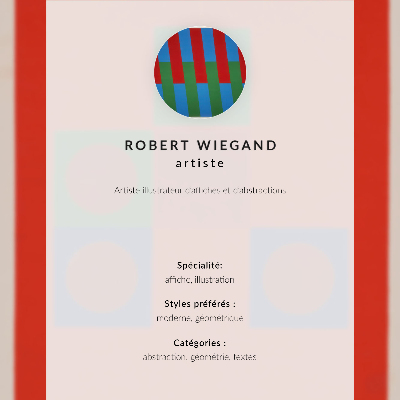 Décoration murale Affiche pour l'exposition de Robert Wiegand (1965)
