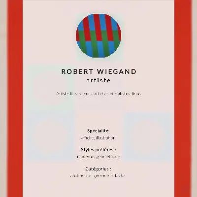 Affiche d'exposition de Robert Wiegand (1965) décoration murale