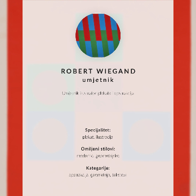 Décoration murale Affiche pour l'exposition de Robert Wiegand (1965)