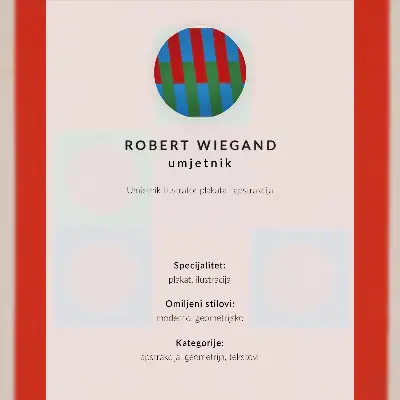 Affiche d'exposition de Robert Wiegand (1965) décoration murale