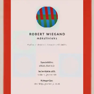 Affiche d'exposition de Robert Wiegand (1965) décoration murale