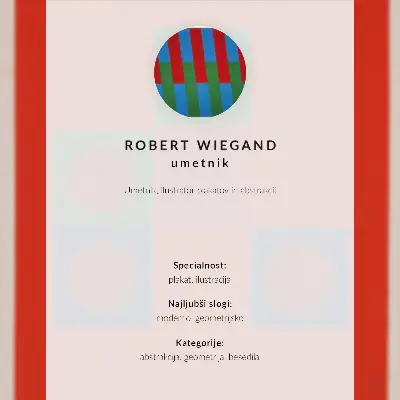Affiche d'exposition de Robert Wiegand (1965) décoration murale