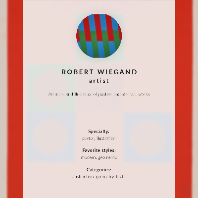 Décoration murale Affiche pour l'exposition de Robert Wiegand (1965)