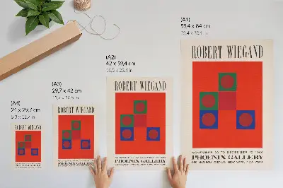 Affiche d'exposition de Robert Wiegand (1965) décoration murale