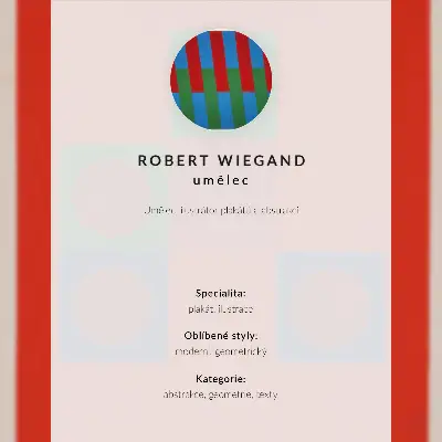 Affiche d'exposition de Robert Wiegand (1965) décoration murale