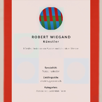 Décoration murale Affiche pour l'exposition de Robert Wiegand (1965)