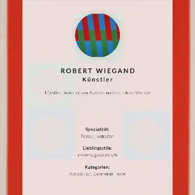 Affiche d'exposition de Robert Wiegand (1965) décoration murale