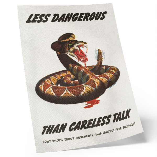 Impression sur toile Affiche Serpent (1944) par Albert Dorne