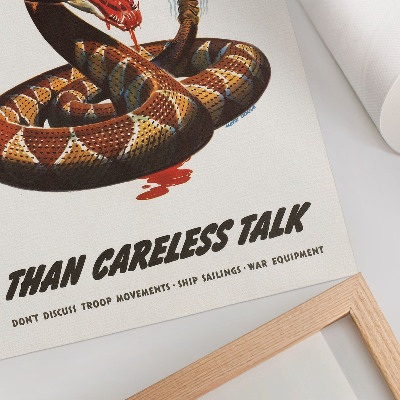 Impression sur toile Affiche Serpent (1944) par Albert Dorne