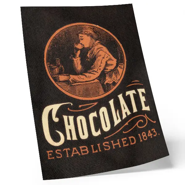 Chocolat Webb (1843) affiche décorative chromolithographie