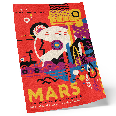Décoration murale Voyage spatial vers la planète Mars