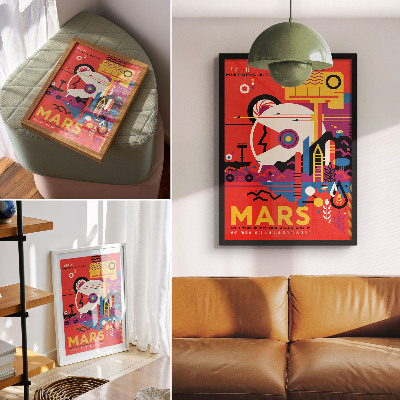 Décoration murale Voyage spatial vers la planète Mars