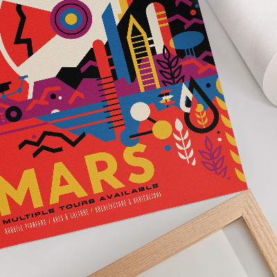 Décoration murale Voyage spatial vers la planète Mars