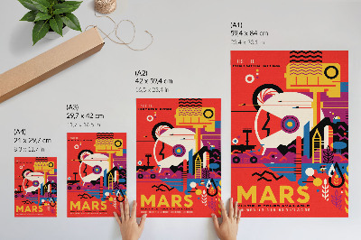 Décoration murale Voyage spatial vers la planète Mars