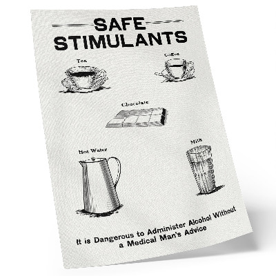 Affiche décorative Stimulants sûrs selon le Comité d'absorption scientifique du Dominion