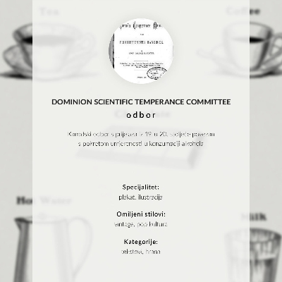 Affiche décorative Stimulants sûrs selon le Comité d'absorption scientifique du Dominion