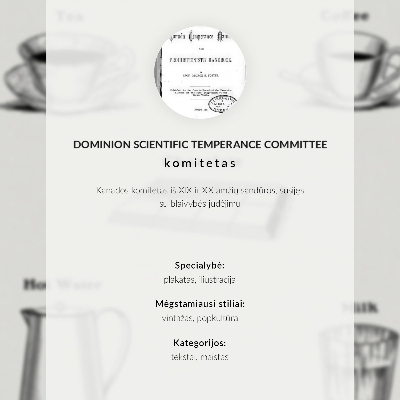 Affiche décorative Stimulants sûrs selon le Comité d'absorption scientifique du Dominion