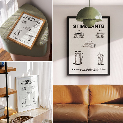 Affiche décorative Stimulants sûrs selon le Comité d'absorption scientifique du Dominion
