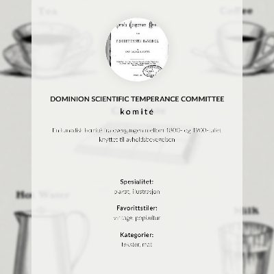 Affiche décorative Stimulants sûrs selon le Comité d'absorption scientifique du Dominion