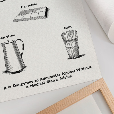 Affiche décorative Stimulants sûrs selon le Comité d'absorption scientifique du Dominion