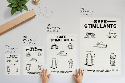 Affiche décorative Stimulants sûrs selon le Comité d'absorption scientifique du Dominion