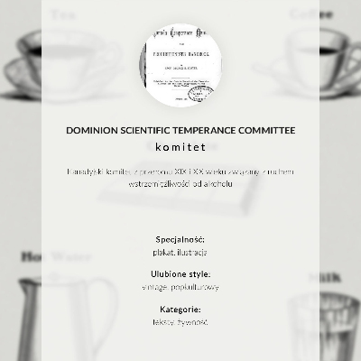 Affiche décorative Stimulants sûrs selon le Comité d'absorption scientifique du Dominion