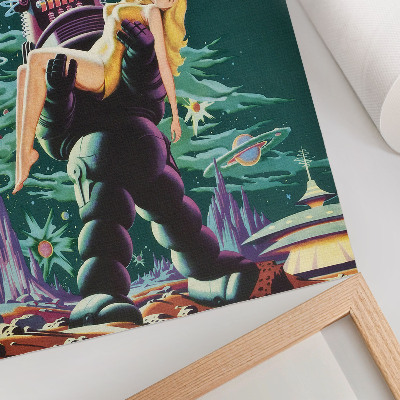 Impression sur toile Planète interdite avec Robby le robot (1956)