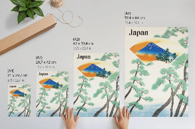 Affiche décorative Voyages du Chemin de fer d'État japonais (1930), illustration d'époque