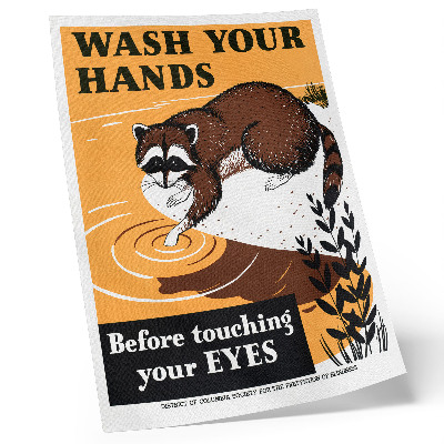 Décoration murale Lavez-vous les mains avant de vous toucher les yeux (1941-1945), illustration
