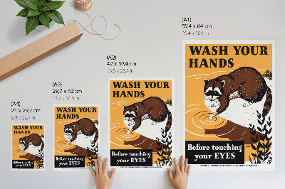 Décoration murale Lavez-vous les mains avant de vous toucher les yeux (1941-1945), illustration