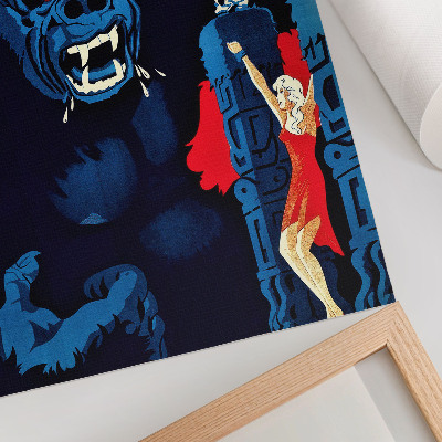 Impression sur toile Affiche danoise du film King Kong (1933)