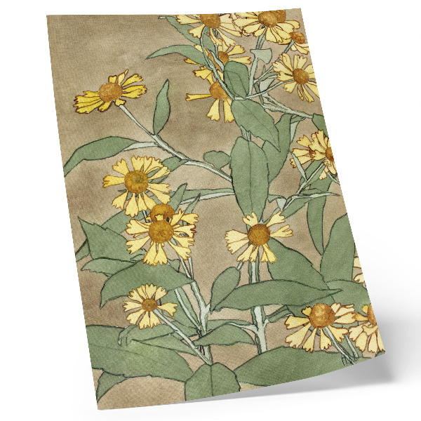 Impression sur toile Marguerites à cœur orange et pétales jaunes (1915), Hannah Borger Overbeck
