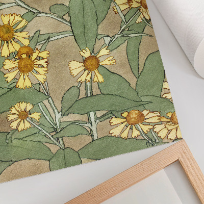 Impression sur toile Marguerites à cœur orange et pétales jaunes (1915), Hannah Borger Overbeck