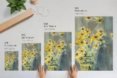 Affiche décorative Vase avec rudbeckias (1915) de Hannah Borger Overbeck