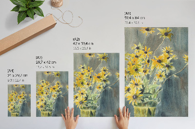Affiche décorative Vase avec rudbeckias (1915) par Hannah Borger Overbeck
