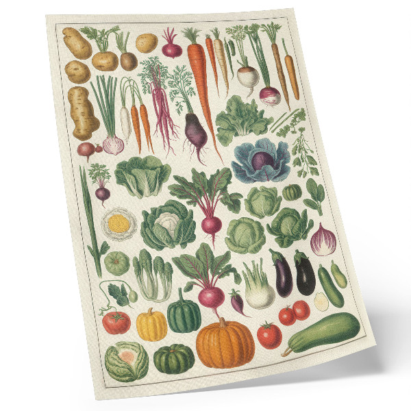 Impression sur toile Légumes de toutes sortes et de toutes couleurs