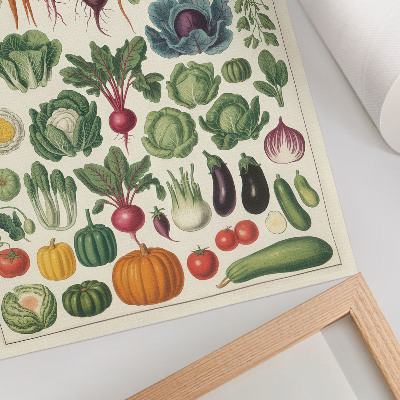 Impression sur toile Légumes de toutes sortes et de toutes couleurs