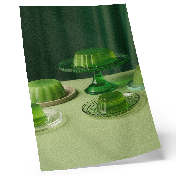Décoration murale Gelées vertes sur différentes assiettes