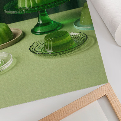Décoration murale Gelées vertes sur différentes assiettes