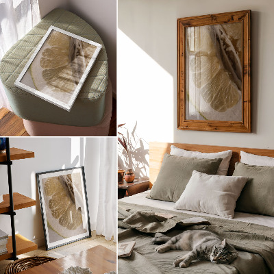 Impression sur toile Une tranche d'agrume avec des segments juteux