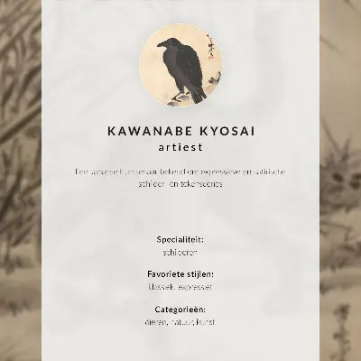 Affiche décorative représentant un chat attrapant une grenouille par Kawanabe Kyosai