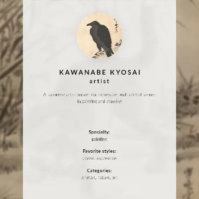 Affiche décorative représentant un chat attrapant une grenouille par Kawanabe Kyosai