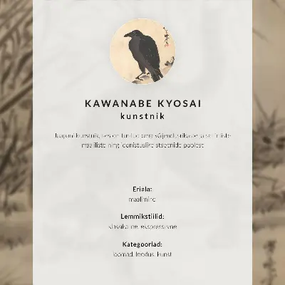 Affiche décorative représentant un chat attrapant une grenouille par Kawanabe Kyosai