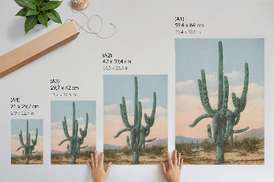 Impression sur toile Grand cactus (vers 1928) d'un artiste anonyme