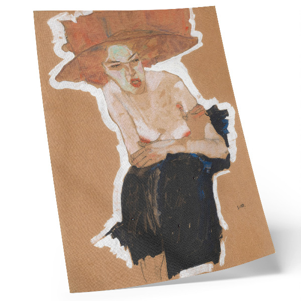 Affiche décorative Le Malicieux (1910), une peinture haute résolution d'Egon Schiele