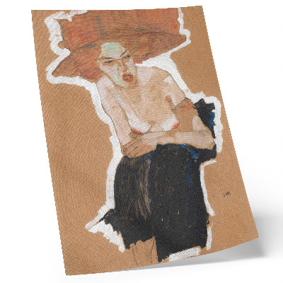 Affiche décorative Le Malicieux (1910), une peinture haute résolution d'Egon Schiele