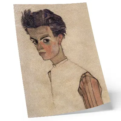 Décoration murale Autoportrait d'Egon Schiele datant de 1910