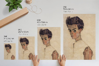 Décoration murale Autoportrait d'Egon Schiele (1910)