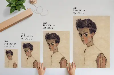 Décoration murale Autoportrait d'Egon Schiele datant de 1910